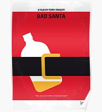 No702- Bad Santa minimal movie poster Poster