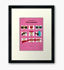 No736- True Romance minimal movie poster Framed Print