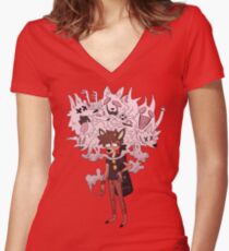 Oblivious Et Al Women's Fitted V-Neck T-Shirt