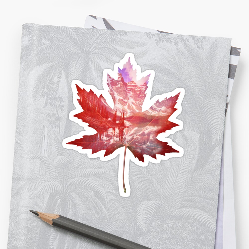 Canada Maple Leaf Sticker By Deerdevil Redbubble