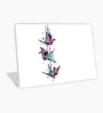 Origami White Crane Aquarell Laptop Skin