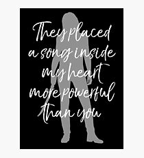 They placed a song inside my heart Photographic Print