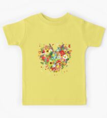 Floral heart Kids Tee