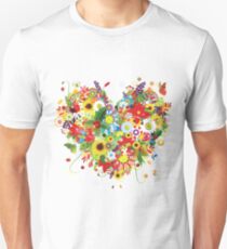 Floral heart Unisex T-Shirt