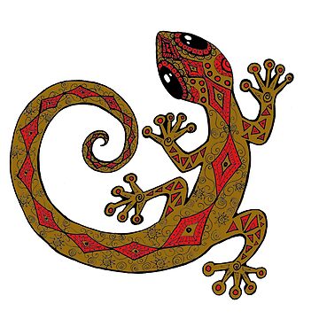 Artwork thumbnail, Red and Gold Gecko by heartsake