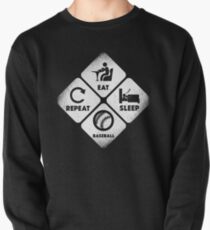 Essen, schlafen und Baseball Sweatshirt