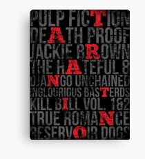 QUENTIN TARANTINO MOVIES VINTAGE GRUNGE STYLE Canvas Print