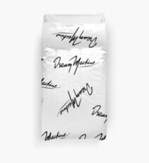 White "DREAM MACHINE" inspired typography Duvet Cover