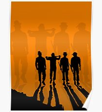 Póster Naranja mecánica - silueta de los droogs