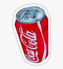 Bright Red Coca-Cola Can Sticker