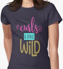 Curls Gone Wild Women's Fitted T-Shirt