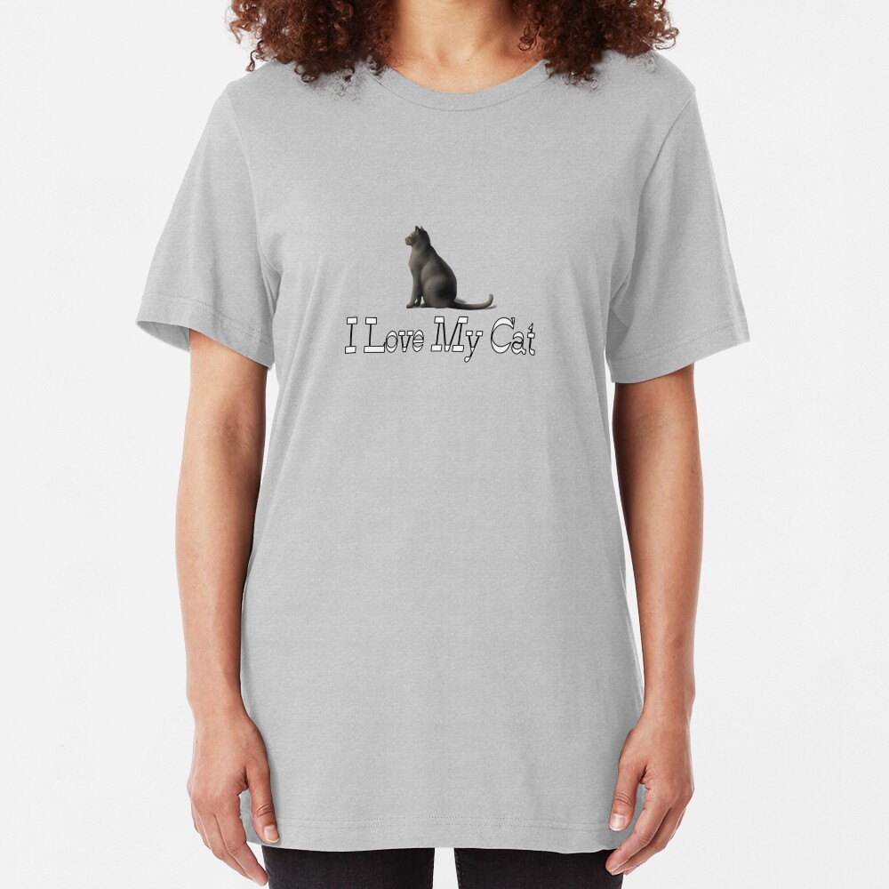 I Love My Cat Slim Fit T-Shirt