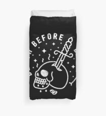 Death Before Decaf Duvet Cover
