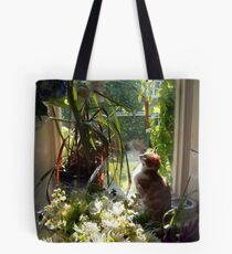 Nephret taking time to smell the flowers Tote Bag