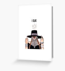 Beyonce Slayin' Greeting Card
