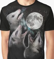 3 Opossum Moon Graphic T-Shirt