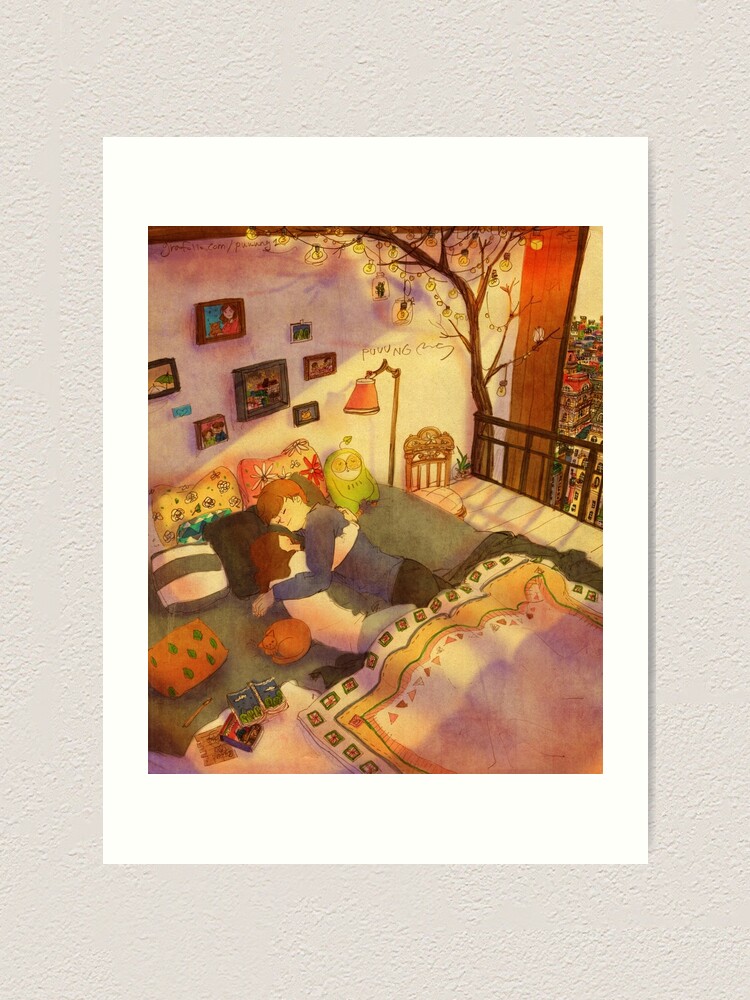 Alternate view of Afternoon nap Art Print