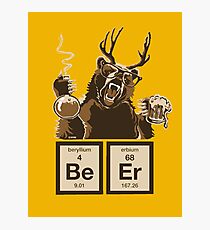 Chemistry bear discovered beer Photographic Print