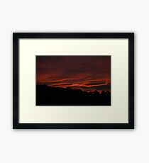 Suburban sunset Framed Print