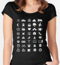 Traveling T-shirt With Icons for traveler Women's Fitted Scoop T-Shirt