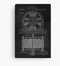 Tesla Coil Patent Art Canvas Print
