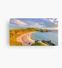 Porthor Bay at Sun down Canvas Print