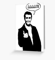 Happy Days Fonzie T-Shirt Greeting Card