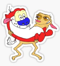 Retro Ren & Stimpy Tribute Sticker