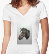 Pferd Shirt mit V-Ausschnitt