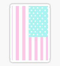 pastell amerikanische Flagge Sticker
