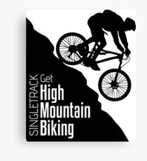 Get High Mountain Biking Canvas Print