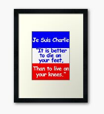 Je Suis Charlie Framed Print