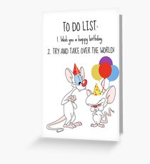 Pinky and the Brain Birthday Card Greeting Card