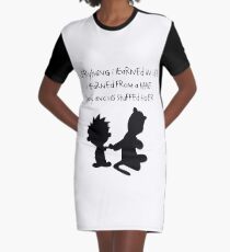 Hobbes Friendly Quotes Graphic T-Shirt Dress