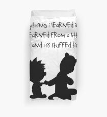 Hobbes Friendly Quotes Duvet Cover