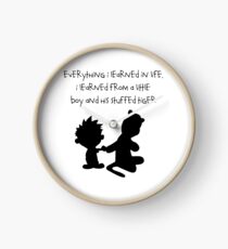 Hobbes Friendly Quotes Clock