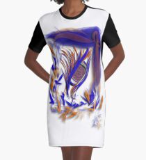 Watching in Broncos colors Graphic T-Shirt Dress