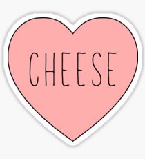 I Love Cheese Pink Heart |Yellow Variant Sticker