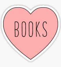 I Love Books Heart Sticker