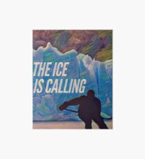 Hockey, The Ice is Calling Art Board