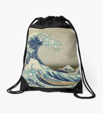 Große Welle T-Shirt - Hokusai Duvet Surfen Kanagawa Mount Fuji Aufkleber Turnbeutel