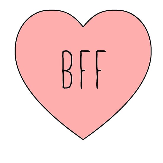 Poster « J'aime Mon Meilleur Ami BFF Coeur », Par Thepinecones | Redbubble