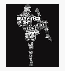 Muay Thai Words Photographic Print