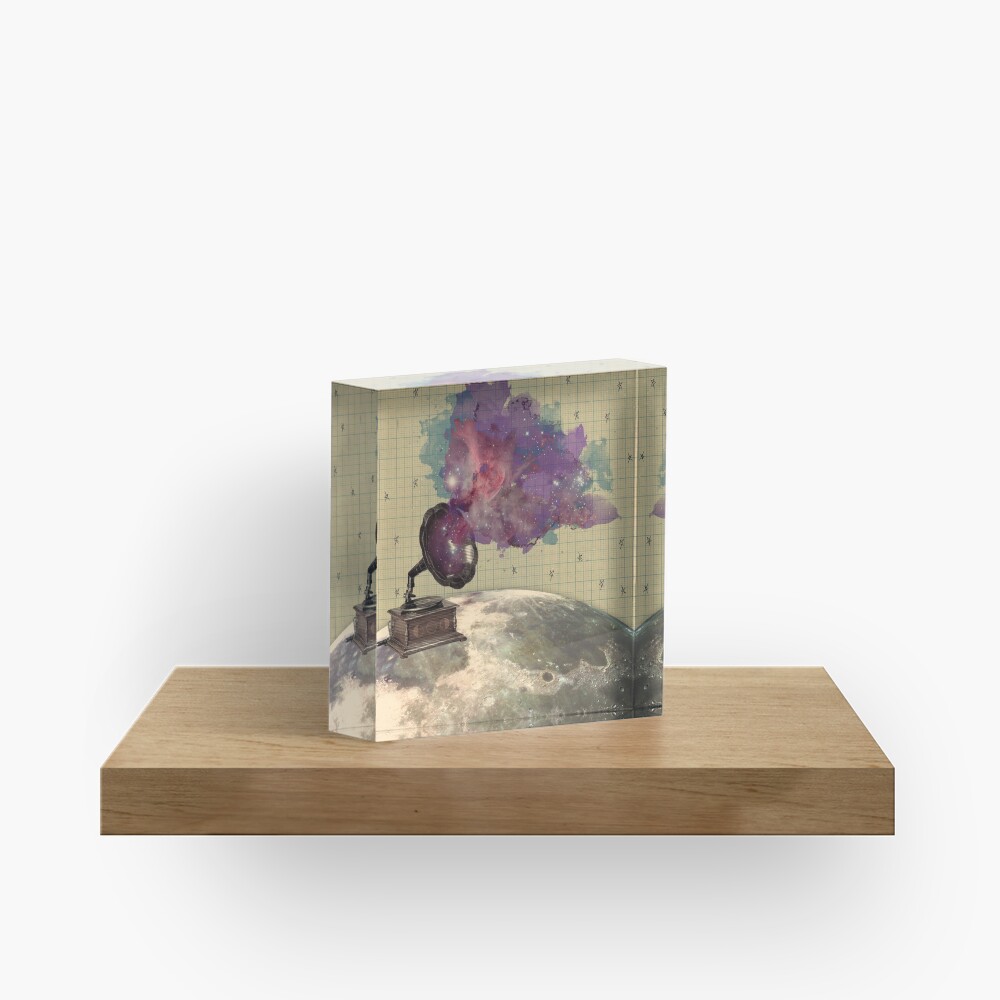 Moon Music Acrylic Block
