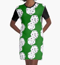 Rolled Dice Graphic T-Shirt Dress