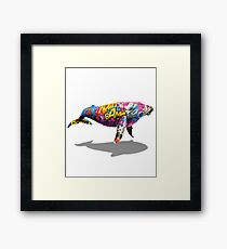 Tagged Whale Framed Print