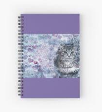 Purple Cat Art Spiral Notebook