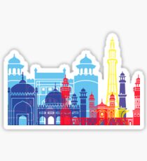 Lahore skyline pop Sticker