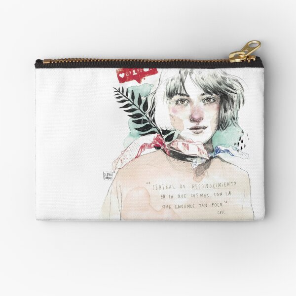 THE SPIRAL elenagarnu Zipper Pouch