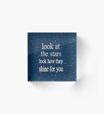 Coldplay Yellow Acrylic Block